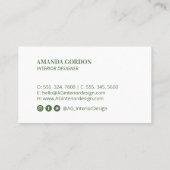 Cartes de visite professionnelles minimalistes mod (Dos)