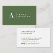 Cartes de visite professionnelles minimalistes mod (Devant / Derrière)