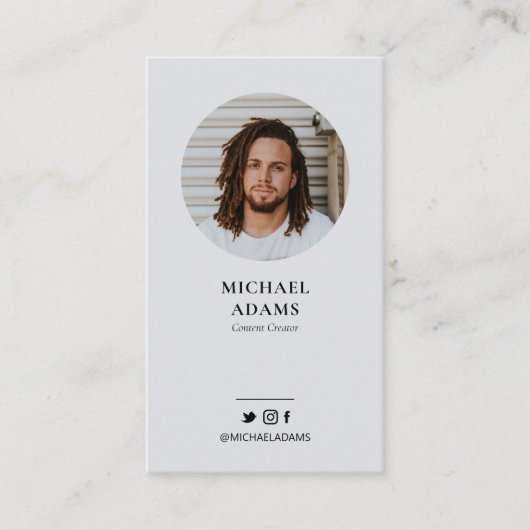 Cartes de visite professionnelles modernes avec ph (Devant)