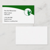 Cartes de visite professionnelles modernes de golf (Devant / Derrière)