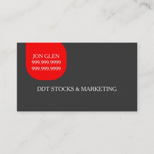 Cartes de visite professionnelles modernes pour le (Devant)