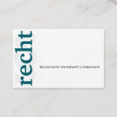 Cartes de visite professionnelles pour avocat bleu (Dos)