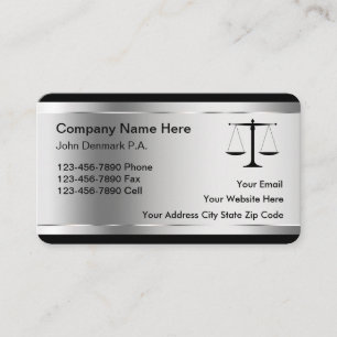Cartes de visite professionnelles pour avocat élég