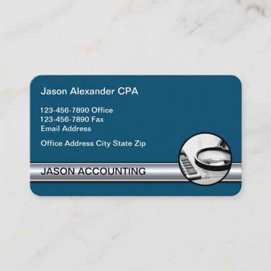 Cartes de visite professionnelles pour comptable C (Devant)