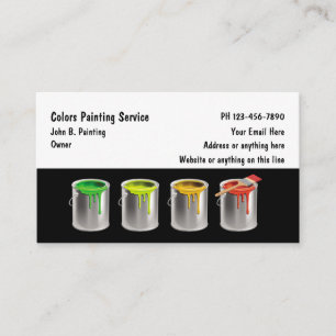 Cartes de visite professionnelles pour peintre mod
