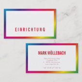 Cartes de visite professionnelles Rainbow (Devant / Derrière)