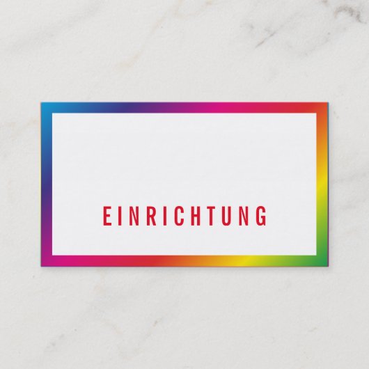 Cartes de visite professionnelles Rainbow (Devant)