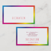 Cartes de visite professionnelles Rainbow (Devant / Derrière)