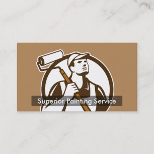 Cartes de visite professionnelles rétro pour peint