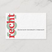 Cartes de visite professionnelles rouge vert noir  (Dos)