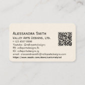 Cartes de visite professionnelles simples et moder (Dos)