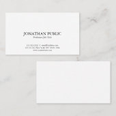 Cartes de visite professionnelles simples, moderne (Devant / Derrière)