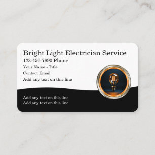 Cartes de visite professionnelles thème électricie