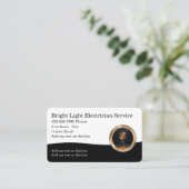 Cartes de visite professionnelles thème électricie (Debout devant)