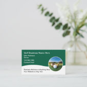 Cartes de visite professionnelles thème golf éléga (Debout devant)