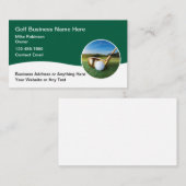 Cartes de visite professionnelles thème golf éléga (Devant / Derrière)