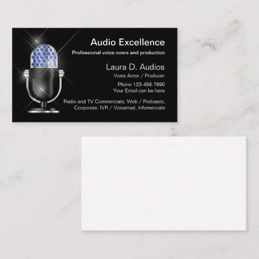 Cartes de visite professionnels (Devant / Derrière)