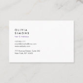 Cartes de visite professionnels (Dos)