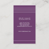 Cartes de visite professionnels (Dos)