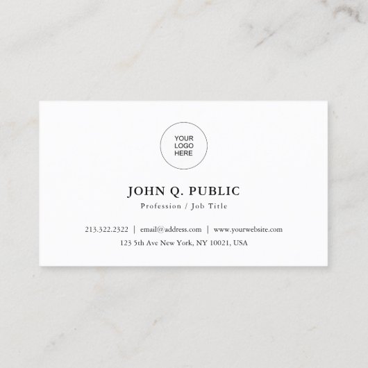 Cartes de visite professionnels Ajouter le logo de (Dos)