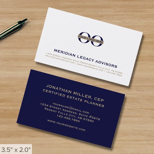 Cartes de visite professionnels avec logo personna