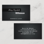 Cartes de visite professionnels Black Carbon Fibre (Devant / Derrière)