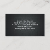 Cartes de visite professionnels Black Carbon Fibre (Dos)