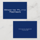 Cartes de visite professionnels bleus solides (Devant / Derrière)