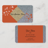 Cartes de visite professionnels Burnt Orange (Devant / Derrière)