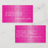 Cartes de visite professionnels Carré rose (Devant / Derrière)