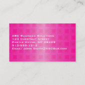 Cartes de visite professionnels Carré rose (Dos)