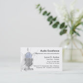 Cartes de visite professionnels d'acteur de voix (Debout devant)