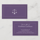 Cartes de visite professionnels d'avocat dans le (Devant / Derrière)