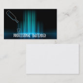 Cartes de visite professionnels de barman (Devant / Derrière)