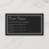 Cartes de visite professionnels de chanteur "de (Dos)