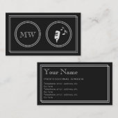 Cartes de visite professionnels de chanteur "de (Devant / Derrière)