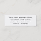 Cartes de visite professionnels de concierge (Dos)