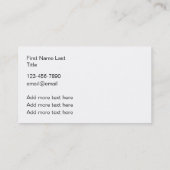 Cartes de visite professionnels de haut niveau (Dos)