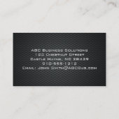 Cartes de visite professionnels de la fibre de car (Dos)