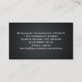 Cartes de visite professionnels de la fibre de car (Dos)