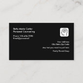 Cartes de visite professionnels de la santé mental (Dos)