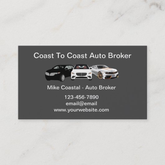 Cartes de visite professionnels de l'Auto Broker (Devant)