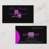 Cartes de visite professionnels de monogramme (Devant / Derrière)