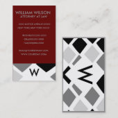 Cartes de visite professionnels de monogramme (Devant / Derrière)