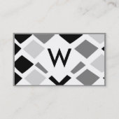 Cartes de visite professionnels de monogramme (Dos)