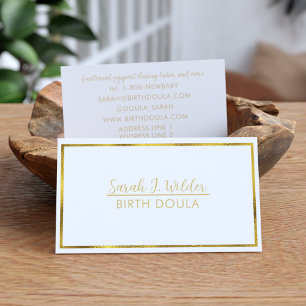 Cartes de visite professionnels de naissance Doula