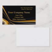 Cartes de visite professionnels de noir et d'or (Devant / Derrière)