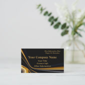 Cartes de visite professionnels de noir et d'or (Debout devant)