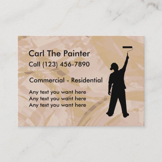 Cartes de visite professionnels de peintre (Devant)