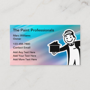 Cartes de visite professionnels de peintre de mais
